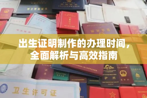 禹王台出生证明制作的办理时间，全面解析与高效指南
